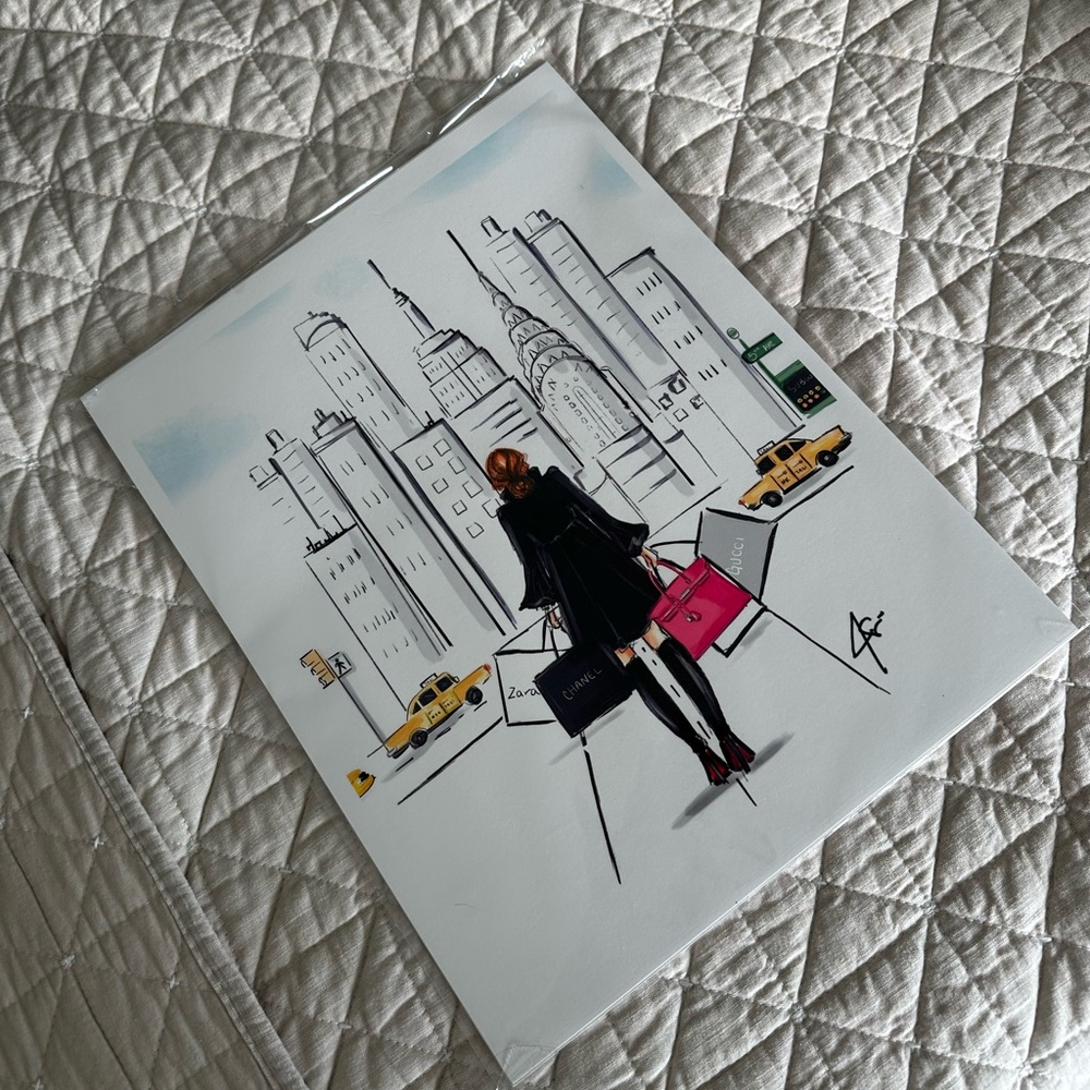 Melsy Fifth Ave Fashion Illustration Print. 11x14. - Picture 3 of 4